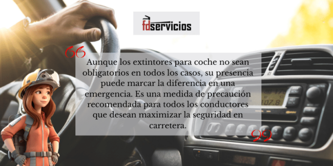 Extintor para coches en vacaciones