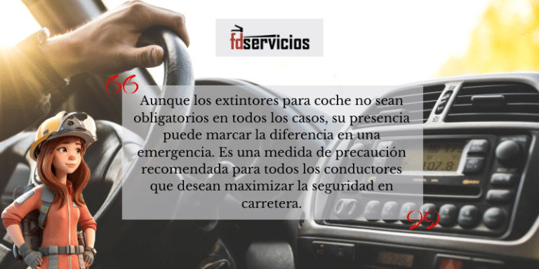 Extintor para coches en vacaciones
