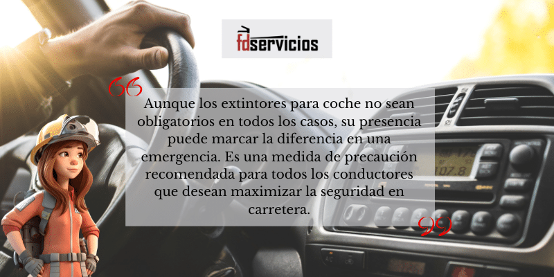 Extintor para coches Extintor para coches en vacaciones